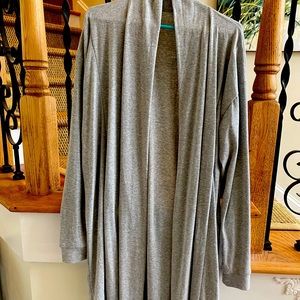 Unisex Gray Sweater Duster